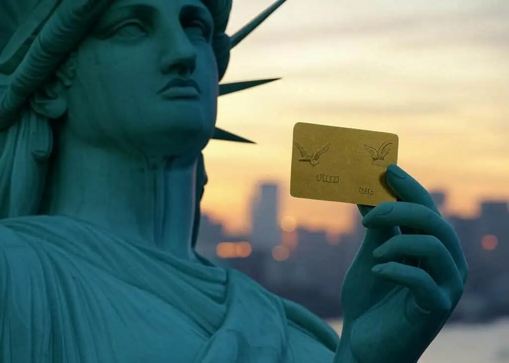 Conceptual gold card reading ‘Trump Gold Card,’ signifying a proposed U.S. visa program for high-net-worth foreign investors.